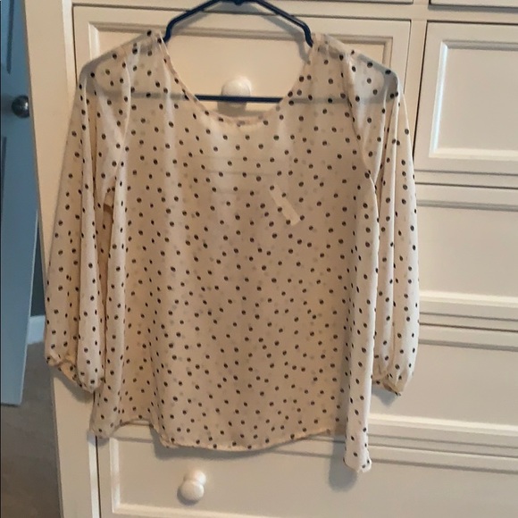 ModCloth hello bow polka dot top medium flowy - Picture 3 of 4